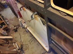 Fitting up cladding panel for bay no. 1
