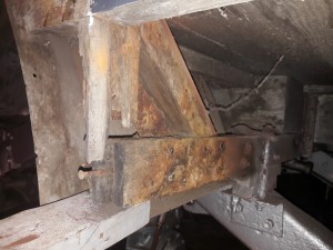 Timber to rear of wheelbox/NSR wheelarch 