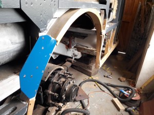 New wheelarch timbers and steel flitch plate